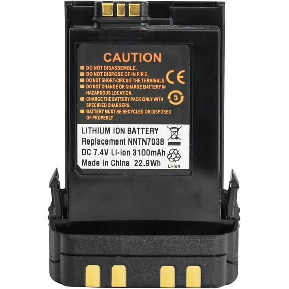 NNTN7038 NNTN7038A 3100mAh Li-ion Battery Non IMPRES Compatible with Radio AXP6000 APX7000 APX8000 APX8000XE APX7000XE APX6000XE SRX2200 NNTN4486A