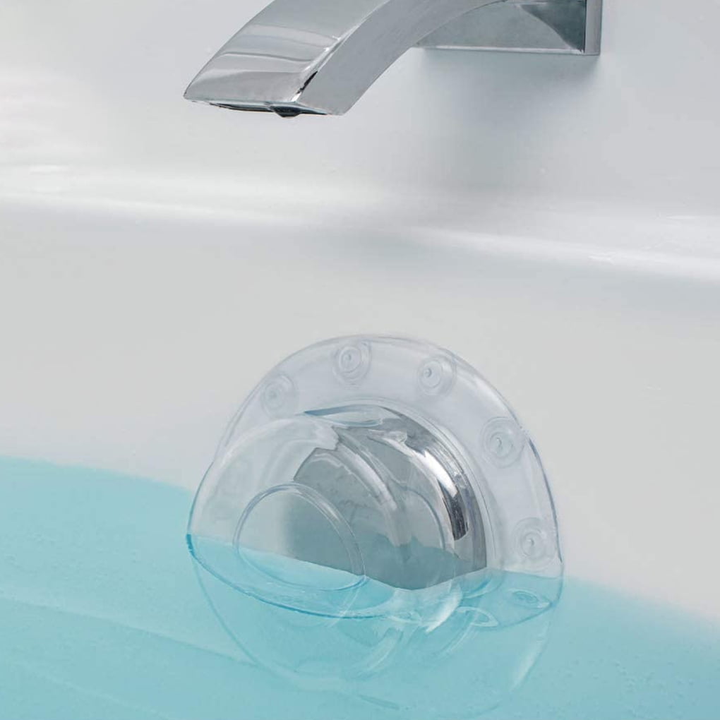 SlipX Solutions Bottomless Bath Overflow Drain Cover Adds Inches of Water to Tub 