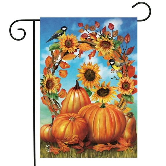 Briarwood Lane Autumn Wreath Still Life Garden Flag