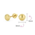 thumbnail image 4 of Bling Jewelry Womens Petite 14K Yellow Gold Drop Ball Earrings Screwback 4MM, 4 of 4
