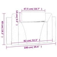 thumbnail image 4 of vidaXL Headboard Cushion White 100 cm Faux Leather, 4 of 5
