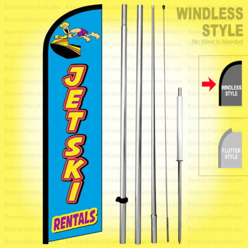 Now Leasing Windless Standard Size  Swooper Flag Sign Banner Pk of 3 