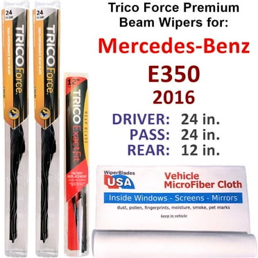 2016 Mercedes-Benz E350 Performance Beam Wipers (Set of 3) w/Rear Wiper