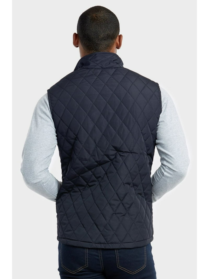 Men's Full-Zip Diamond Quilted Lightweight Padded Puffer