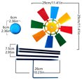thumbnail image 4 of Qaailabf Moulin à Vent en Fer Coloré pour la Maison Décoration Accessoires de Jardin Extérieur, 4 of 7