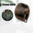 thumbnail image 1 of Clips-On Short Hair Wig 25cm Female Head Top Replacement Blocks For Effectively Covering Sparse & Gray Hair Light Brown, 1 of 7