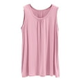 thumbnail image 2 of Aboser Women's Sleeveless Tank Tops Plus Size Undershirt Supersoft Modal Basic T Shirt Casual Solid Camisoles Loose Fit Summer Tee Shirts, 2 of 9