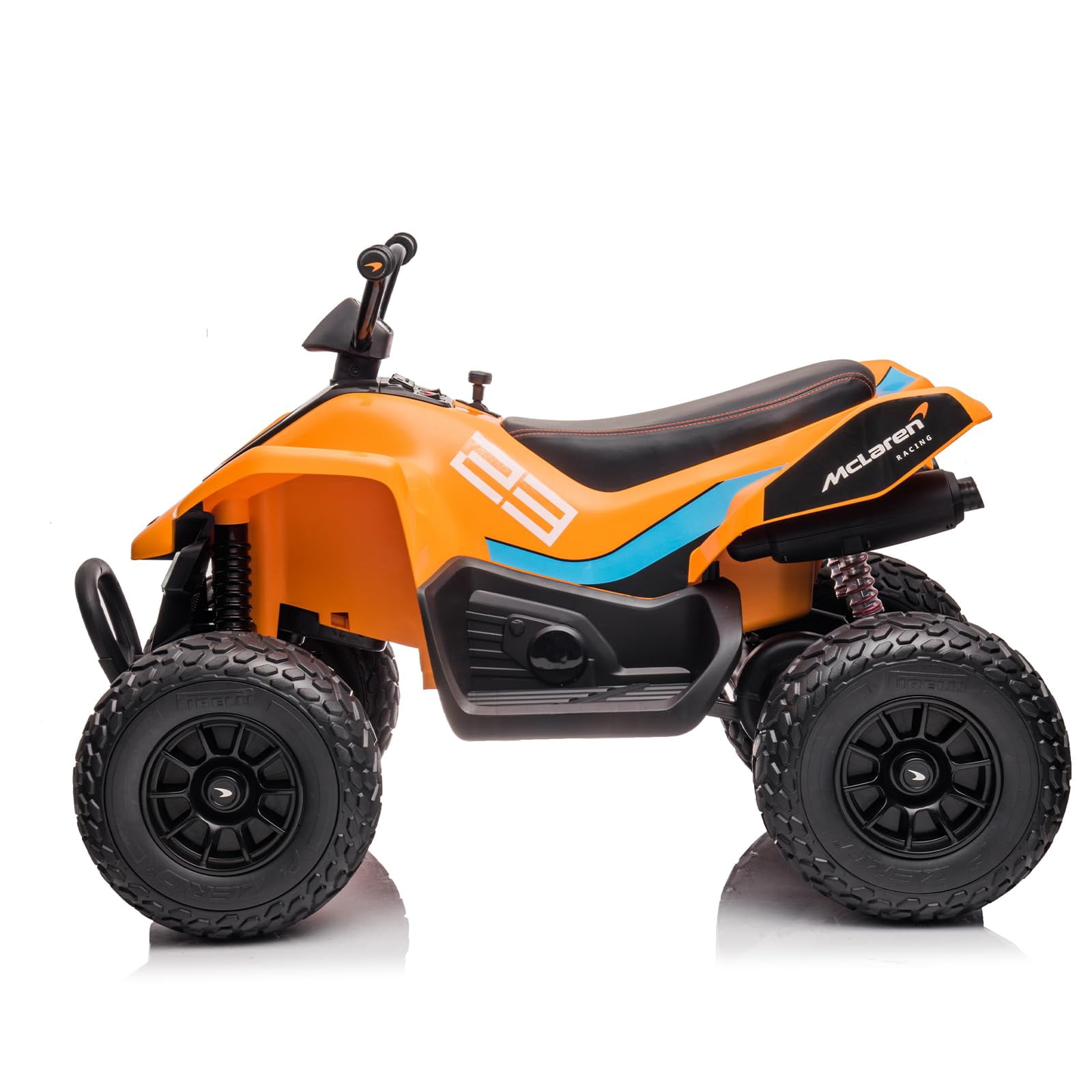 24V Battery Powered, 4-Wheeler Quad Car Toy ATV for 3-8yrs, Electric Off-Road Car with 2 Speeds, LED Lights, Bluetooth, MP3