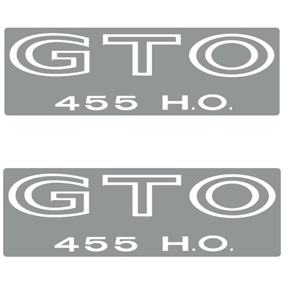 RestoParts White Body/Fender Decal Set 1971 Pontiac GTO 455 HO Engine