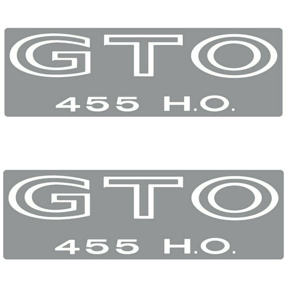 RestoParts White Body/Fender Decal Set 1971 Pontiac GTO 455 HO Engine
