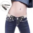 thumbnail image 2 of Cinturones elásticos sin hebillas para mujeres y hombres, cinturones elásticos invisibles sin hebillas para pantalones vaqueros, 2 of 5
