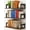 Rustic Brown, variant on Floating Book Shelves for Wall Set of 3, 17 x 8 Inch Deep Wooden Wall Bookshelf for Bedroom Office, Rustic Wood Hanging Wall Shelves for Living Room Kitchen (Dark Brown)