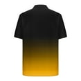 thumbnail image 4 of ZQUUVOU Men's Shirt Casual Turndown Collar Printing Short Sleeve Button Shirt (Yellow,S), 4 of 5