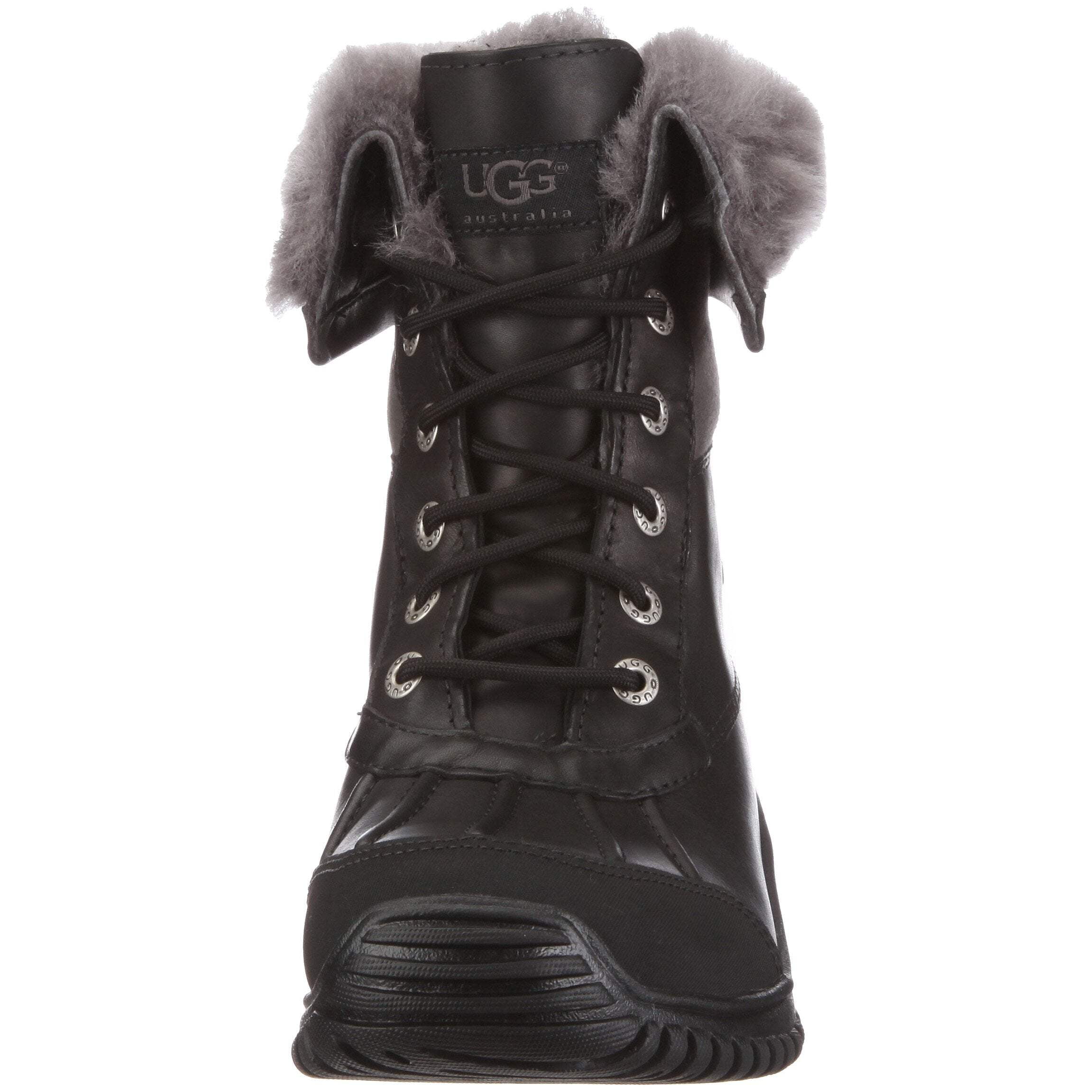 【送料&関税込】UGG Boots UGG Adirondack II 5446 Womens Obsidian Leather Mid Calf Snow