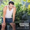 thumbnail image 5 of JMR Men Tank Tops 100% Cotton White Sleeveless Undershirts Tagless Ribbed Slim Fit Muscle Tank Top with Scoop Neckline 3-Pack-White, 4X-Large, 5 of 7