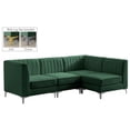 thumbnail image 3 of Meridian Furniture Alina Green Velvet Modular Sectional, 3 of 17
