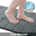 thumbnail image 3 of Buganda Memory Foam Bathroom Rugs Sets 2, 30"x20" Bath Mats and 24"x20" U-Shaped Toilet Rugs, Soft Non Slip Absorbent Bath Rugs, Dark Grey, 3 of 8