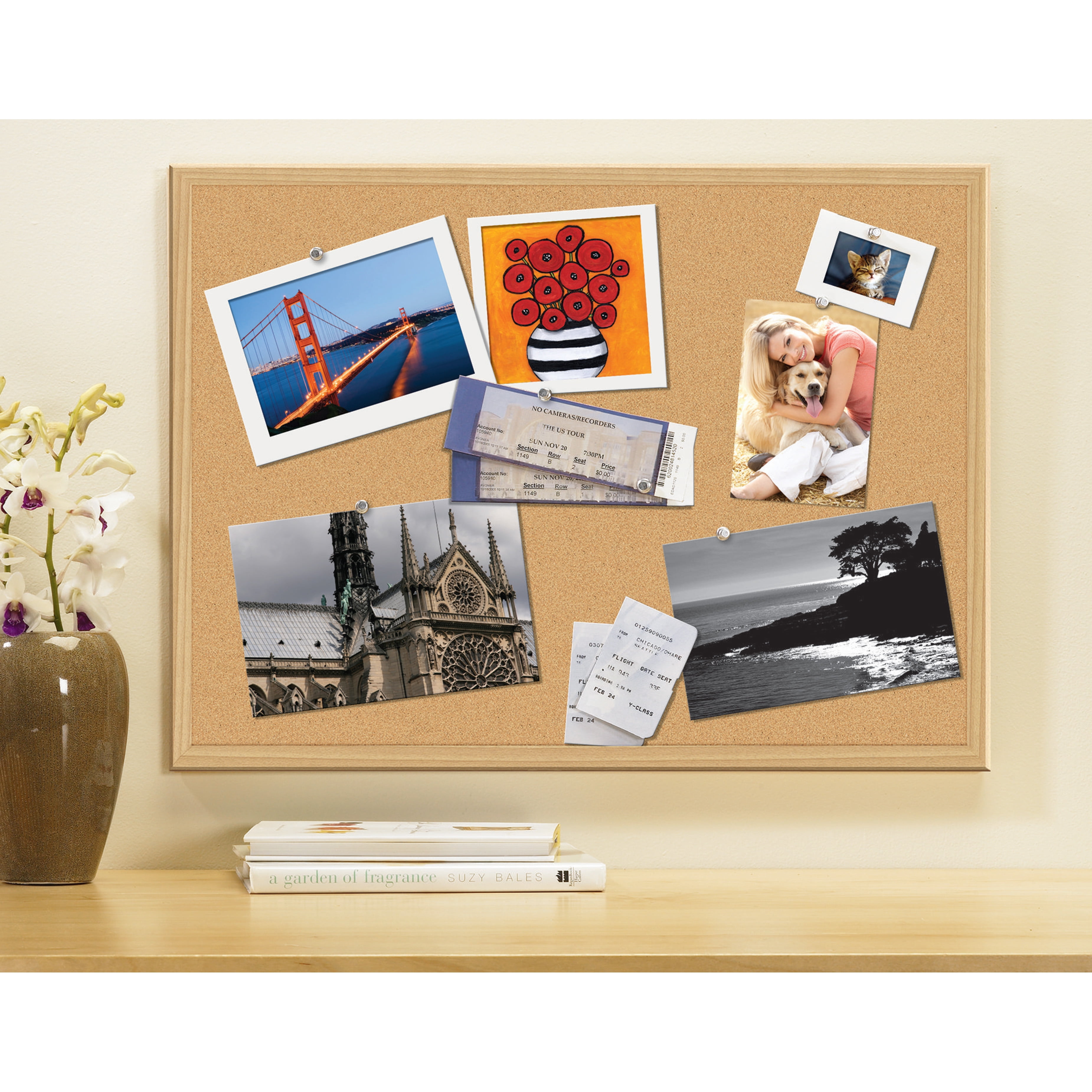 8 Pack: 23" x 17" MDF Framed Cork Board by B2C