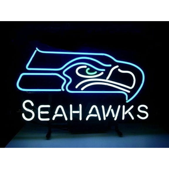 Queen Sense 17"x14" For Seattles Sports Team Seahawk Neon Sign Man Cave Handmade Neon Light 117SSHLV2