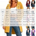 thumbnail image 2 of Fmbrln Womens Length Zip Up Hoodies Long Sleeve Solid Color Tunic Sweatshirt Fall Winter Drawstring Casual Outerwear Purple L, 2 of 5