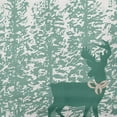 thumbnail image 3 of Simply Daisy Mint Colored Reindeer Through the Woods Winter Soft Spun Polyester Decorative Throw Pillow, 26" x 26", 3 of 4