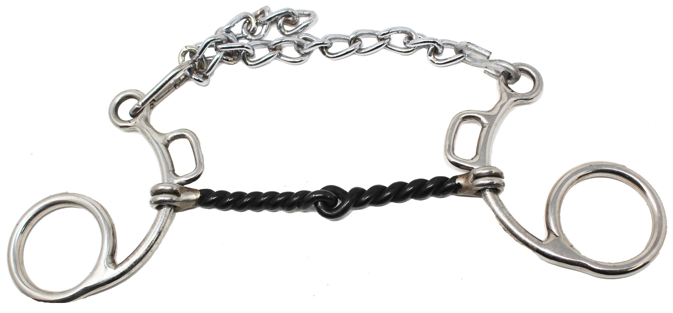 Horse Snaffle BIT lowport correction Horse BIT chain with twisted wire 35244