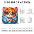 thumbnail image 5 of YANMS Spring Pillow Covers Cat Flower Throw Pillow Covers, Spring Cat Flower Theme Design Decoration, Cover Home Colorful Cushion Cover for Holiday Farmhouse Wedding Home Sofa, 5 of 5