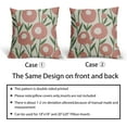 thumbnail image 6 of Spring Green Pink Floral Pillow Covers 16x16 Set of 2 Rustic Art Flower Decorative Throw Pillow Cases Outdoor Farmhouse Decor for Sofa Couch Bed, 6 of 6
