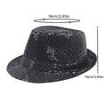 thumbnail image 4 of ZACPNCV Men and Women Unisex British Style Solid Color Fedora Hat Sun Hat Hats Men Father's Day Gifts Black Free Size, 4 of 6