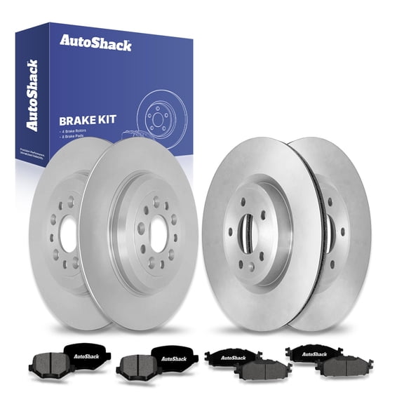 AutoShack Front & Rear Brake Rotors & Premium Pads for Ford, Explorer 2015-2017, AWD FWD L4 2.0L 2.3L V6 3.5L