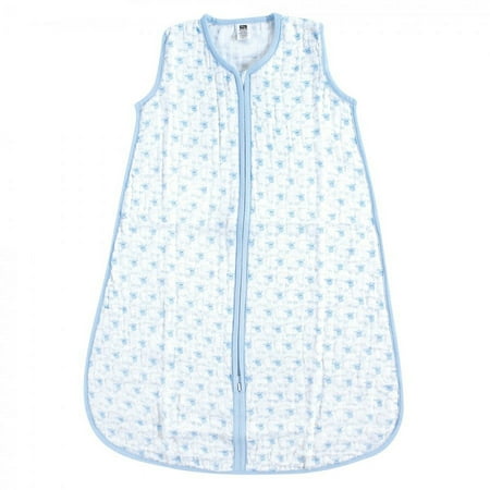 UPC: 0660168519600 | Hudson Baby Infant Boy Muslin Cotton Sleeveless Wearable Sleeping Bag Sack Blanket Blue Sheep 6-12 Months