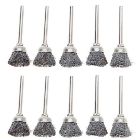 

13mm 10Pcs Mini Wire Brush Brushes Brass Cup Wheel For Grinder Or Drill Set