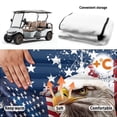 thumbnail image 5 of Yuyamidu Eagle Golf Cart Seat Covers with Pockets 250 Years American Flag Golf Cart Towel Seat Covers for Club Car Golf Cart Accessories Protect Your Golf Cart for All Season, 5 of 7