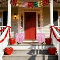 thumbnail image 5 of Valentine's Day Porch Goose Clothes - Holiday Goose Outfit Decor for Lawn Porch Goose Statue, Valentine Garden Goose Accessories for Outdoor Yard Porch Holiday Seasonal Decor Gift, Pink, 5 of 6