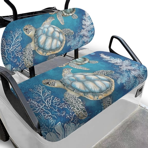 HUIACONG American Flag Star Region Golf Cart Seat Covers, Foldable Design Absorbent Golf Cart Seat Covers 2 Pack for EZGO