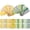Yellow, variant on Toorise Jelly Roll Fabric 80 Strips 2.5x19.7 Inch Cotton Precut Quilt Strips Assorted Floral Prints for Quilting Sewing Patchwork DIY Crafts