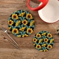 thumbnail image 2 of SKYSONIC Sunflower Blue Butterfly Pot Holders Trivets, 2 Pcs Heat Resistant Trivets,Summer Cute Cotton Thread Weave Mats for Hot Pads Pans Pot Bowl Teapot for Kitchen Decor, 2 of 7
