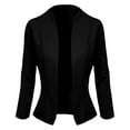 thumbnail image 2 of Vedolay Women's Suit Jackets Women's Casual Fashion Front Open Solid Color Lapel Suit Jacket with Pockets,Black L, 2 of 4