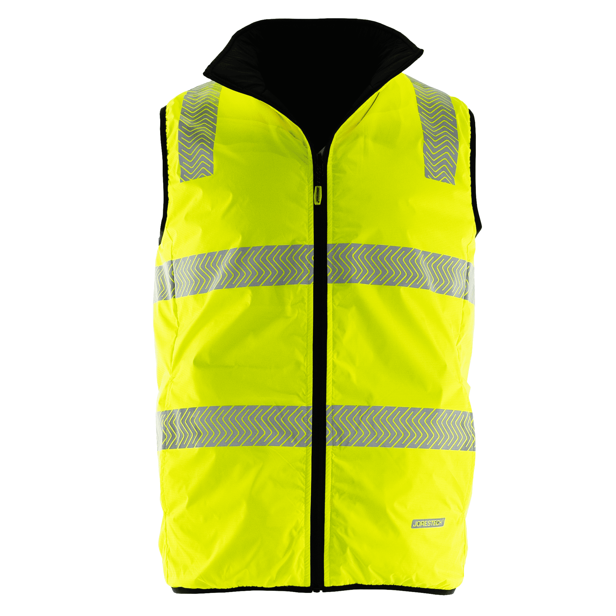 JORESTECH Hi-Vis Reversible Insulated Safety Vest with Reflective Thermal Transfer Strips, VL-12 (Lime, L)