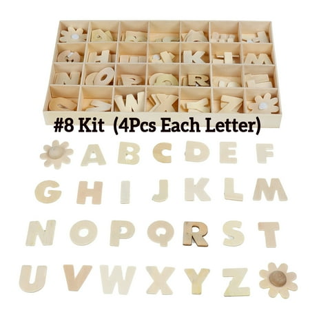 Wooden Alphabet Toy English Letters Number Scrabble Jigsaw Puzzles