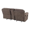 thumbnail image 4 of Pemberly Row Transitional Microfiber Double Glider Reclining Love Seat in Brown, 4 of 7