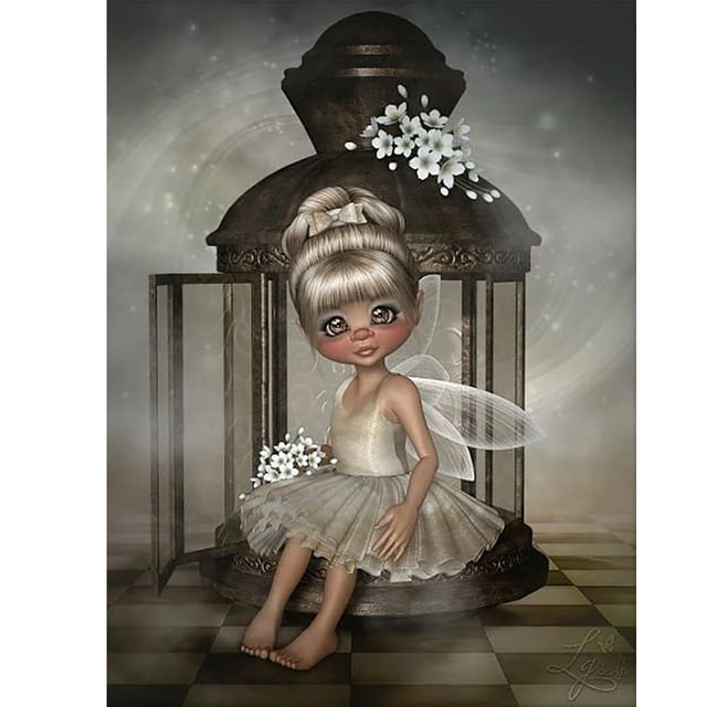 Chica de dibujos animados 5D diamante pintura DIY completo redondo taladro mosaico arte FLhrweasw Nuevo