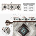 thumbnail image 6 of Turquoise Gray Boho Tie Up Valance Curtains for Windows, Kitchen Curtains Window Treatments, Southwestern Ethnic Geometric Short Window Shades Valances for Bedroom Bathroom Cafe 54"x18", 6 of 8