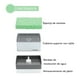 thumbnail image 3 of LUXHOME Dispensador jabón cocina incluye 2 esponjas nuevo modelo jabonera accesorios cocina fregadero LUXHOME  Lujo 2 Esponjas, 3 of 4