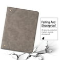 thumbnail image 5 of Dteck Case For Apple iPad Pro 11 2nd Generation (2020 Released) 11 inch, Retro Vintage Leather Wallet Smart Folio Case Stand Shockproof Protective Automatic wake/sleep Cover ,Gray, 5 of 5