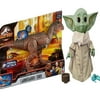 Control N Conquer Large Dinosaur Figure with Authentic Detail + The Child Talking Toy with Character Sounds and Accessories The Mandalorian, Pack of 2