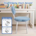 thumbnail image 7 of Teen Girls Vanity Chair Kids Desk Teddy Fleece Kids Reading Seat for Girls(Blue), 7 of 7
