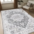 thumbnail image 4 of KUETH 8'x10' Area Rugs for Living Room, Non Slip Machine Washable Vintage Indoor Rug, Low Pile Chenille Print Rug for Bedroom Dining Room Home Office, 4 of 9