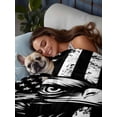 thumbnail image 3 of American Flag Flat Sheets Only California King Size, Soft Breathable Bed Top Sheets for Mattress, Black US Flag Eagle Luxury Bedding Flat Sheets for Home Hotel Bedroom Bed Protection, 3 of 9