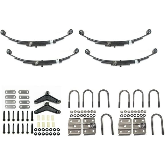 Southwest Wheel Greaseable 3,500 lbs. Tandem Trailer Axle Suspension Kit (Leaf Springs, Shackle & U-Bolt kit)